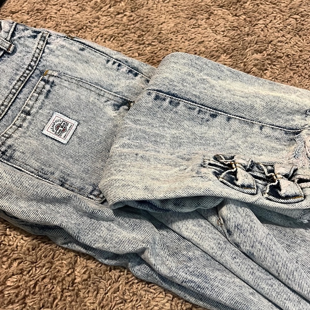 Acid Wash Vintage Jeans w/bows